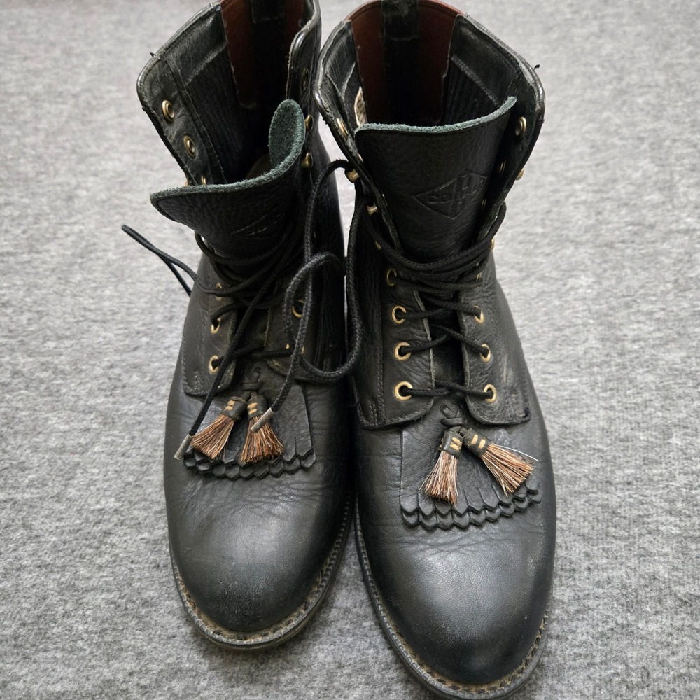 Ariat Heritage Boots Women 8.5 Black Leather Kiltie Equestrian Riding Country - Picture 13 of 13